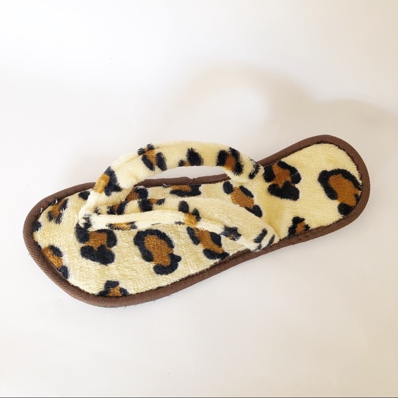 Cheetah leopard fuzzy slippers - Picture 6 of 7